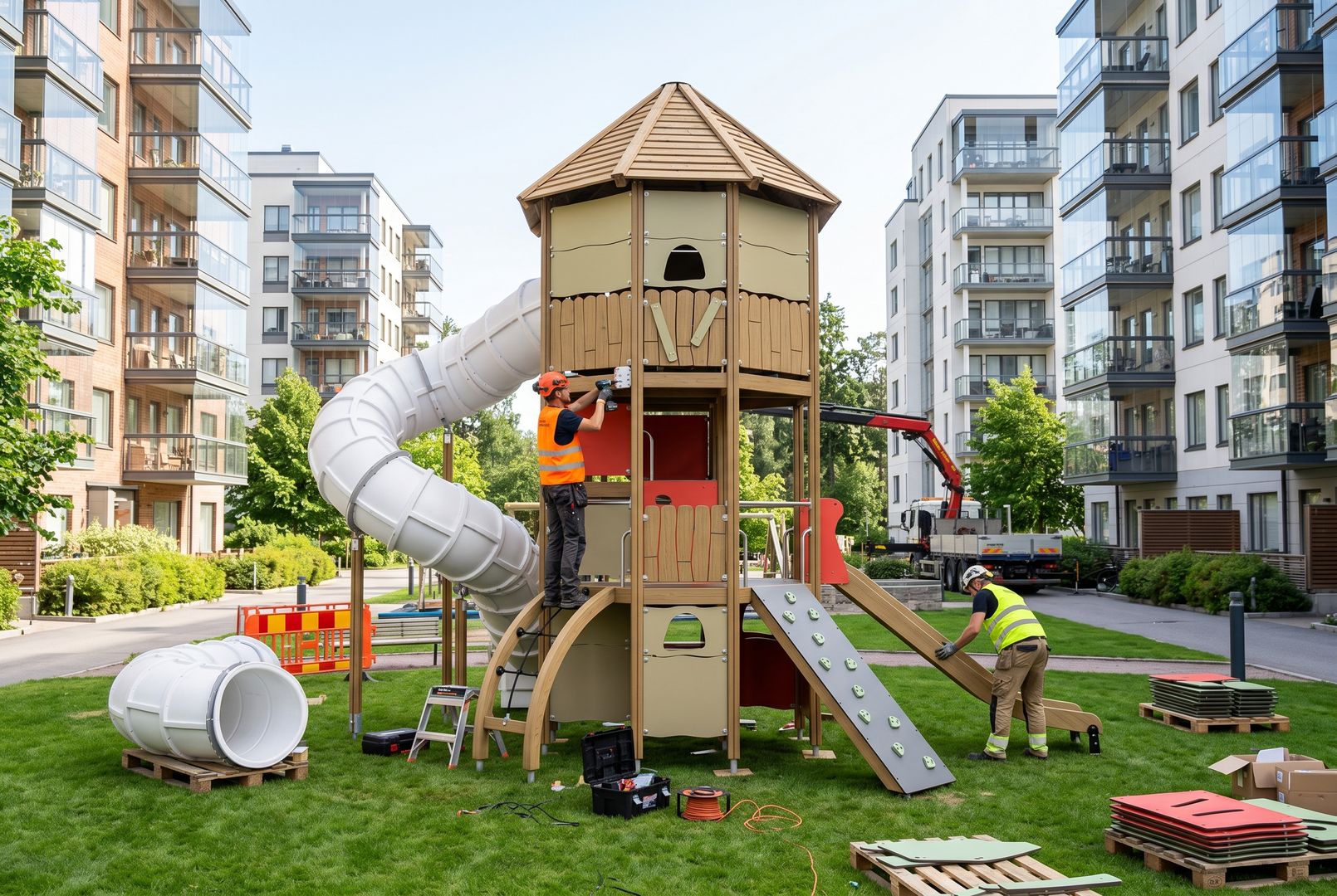 Сборка детских площадок по проекту